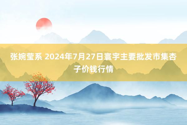 张婉莹系 2024年7月27日寰宇主要批发市集杏子价钱行情