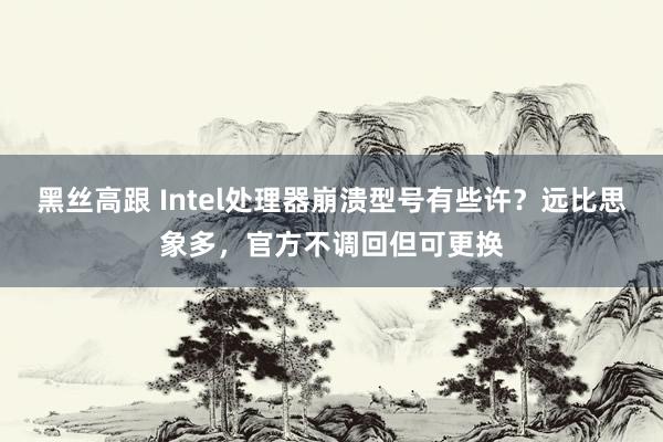 黑丝高跟 Intel处理器崩溃型号有些许？远比思象多，官方不调回但可更换