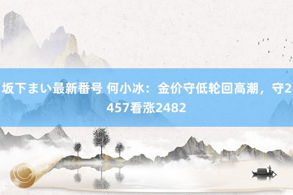 坂下まい最新番号 何小冰：金价守低轮回高潮，守2457看涨2482