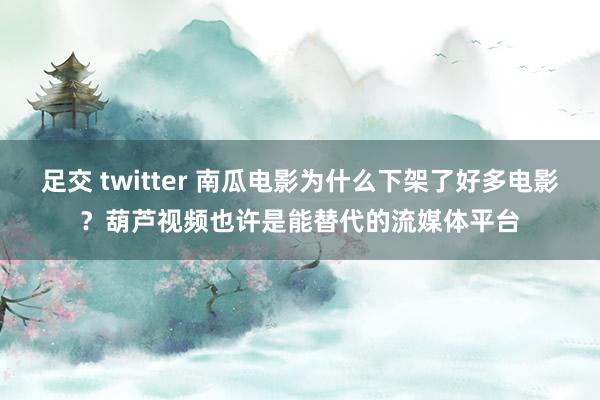 足交 twitter 南瓜电影为什么下架了好多电影？葫芦视频也许是能替代的流媒体平台