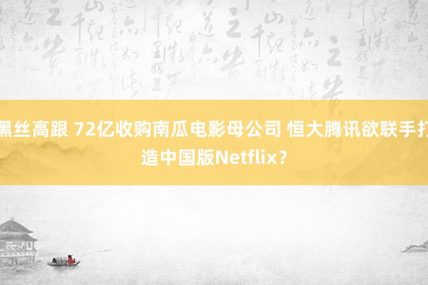 黑丝高跟 72亿收购南瓜电影母公司 恒大腾讯欲联手打造中国版Netflix？