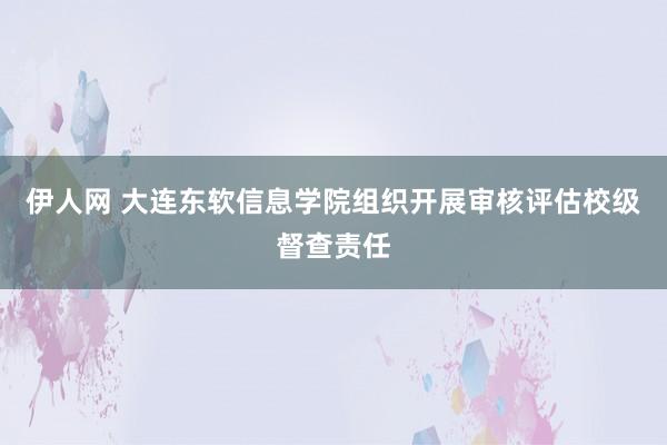 伊人网 大连东软信息学院组织开展审核评估校级督查责任